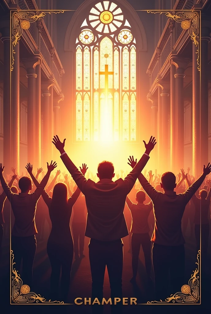 Poster Moment of Champions church conference vibrant and inviting 
