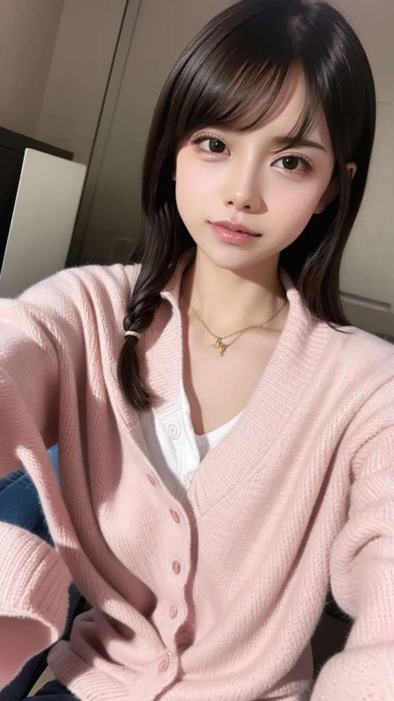 High resolution, masterpiece, accurate, Anatomically correct, Winner of numerous awards, Highest quality, Damaged, High detail, High-resolution model, Retina, Very detailed, Textured skin, Ultra high definition, Background blur, movieの光効果, Chiaroscuro, movie, movie撮影,
(Super big breasts:1.5、大きなCleavage:1.3), Sparkling under-eye bags、Red glitter eye makeup, From feet to head、(Fluorescent light pink lipstick:1.3, Japanese jirai Type Girl :1.2, jirai type makeup:1.2, jirai type fashion:1.5), Japanese underground Idols、Japanese Instant Glamour、Japanese TikTokers, Teenage Girl、
masterpiece, Highest quality, Browsing Caution, Faceless woman,
one person's, (Hand Pull, I pulled it myself, Pulling on clothes, Pulling on shirt:1.2), Open cloth, profile, Embarrassing, blush, ((Sweat,vapor,Vulgar face、Ahegao:1.2),
break cute, Heart Necklace, Huge breasts, 近い your eyes,
break school uniform, Collared shirt, Navy Mini Skirt, Wear a cardigan,
break (Unbuttoned light brown cardigan), Sleeves are longer than the wrist, Cleavage, clavicle, White socks,
classroom, From head to toe、
One person, solo, Long Hair, blushする, Open your mouth, Sticking out tongue,