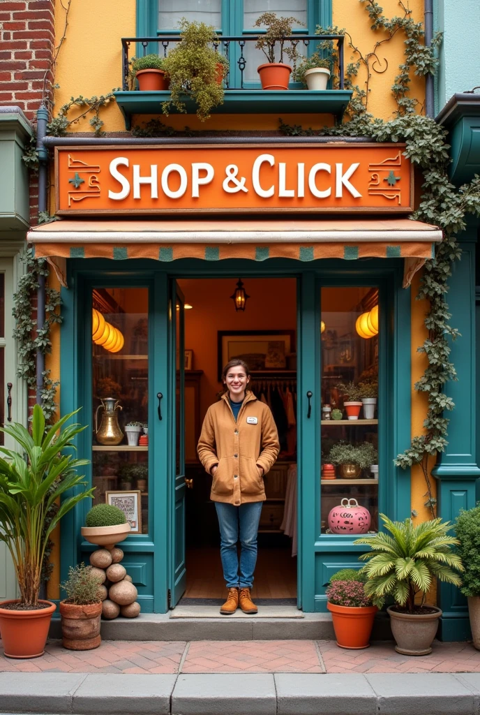 Create a creative photo for the Facebook Store Profile the name of the store is Shop & Click
