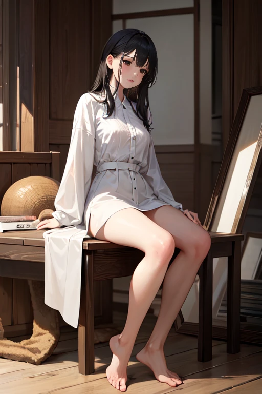 masterpiece, Highest quality, High resolution, one person&#39;s, alone, short hair, Brown Hair, Brown eyes, Bedroom、((pantyhose))、(Japanese School Uniform)、(Knitted outerwear)、((((Obscene language、Invite to sex、Spread your legs、With your legs spread, you can see your vagina better、Raise both legs high、White fluid squirting from vagina、Open your mouth、lots of white drool))))、(((yuigahamayui#)))