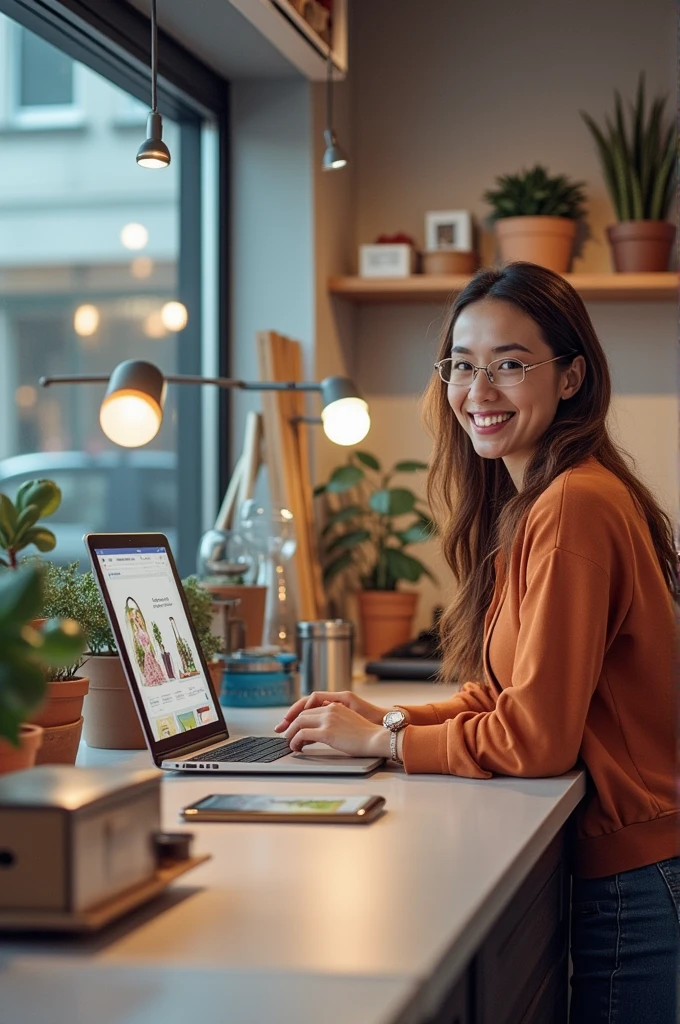 A person sitting comfortably with a laptop or tablet, looking relaxed and confident.
Icons or symbols of documents, forms, and digital signatures, appearing on the device screen or floating around the person, indicating the ease of processing paperwork online.
Visual cues of simplicity and ease, such as checkmarks, progress bars, and smiley faces.
A clean and modern environment, such as a tidy home office or a cozy café, emphasizing a stress-free atmosphere.
A color palette that conveys ease and efficiency, using soft and calming colors like light blue, green, and white.