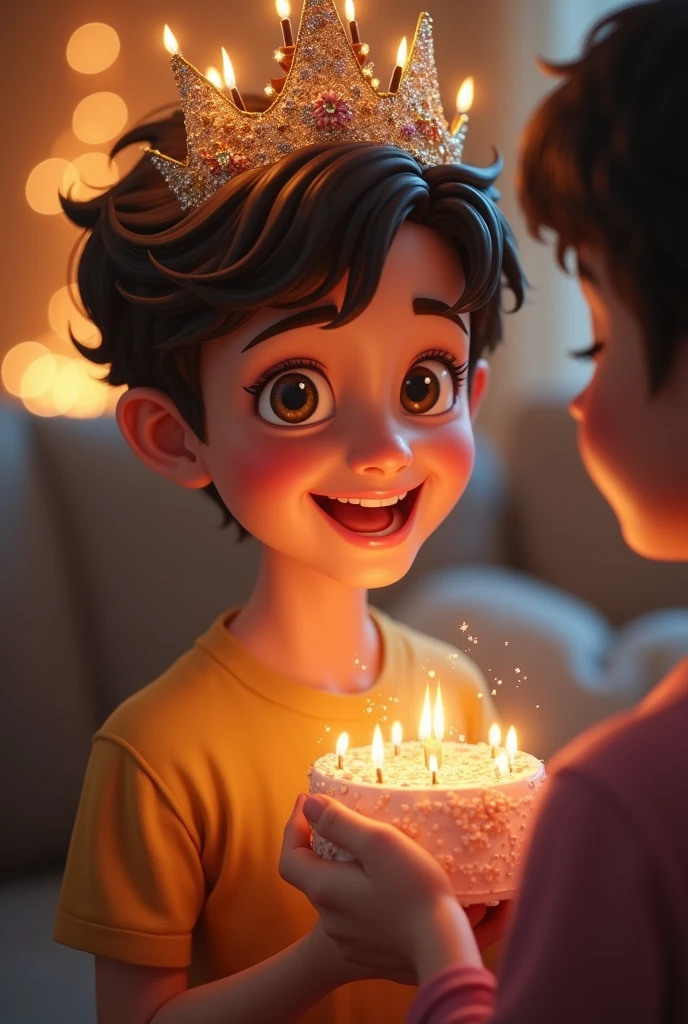 I want a cute lovely birthday wish for my boyfriend please give this birthday crown to my boyfriend 