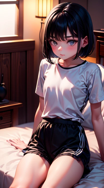 Anime - style image of a woman sitting on the floor in a black shirt, arte cg anime suave, the anime girl is crouching, Ilya Kuvshinov. 4 mil, ****** bonita do anime agachamento, Estilo anime 3D realista, ****** anime sedutora, photorealistic anime girl rendering, anime. soft lighting, uma aluna hiperrealista, ****** anime jovem realista