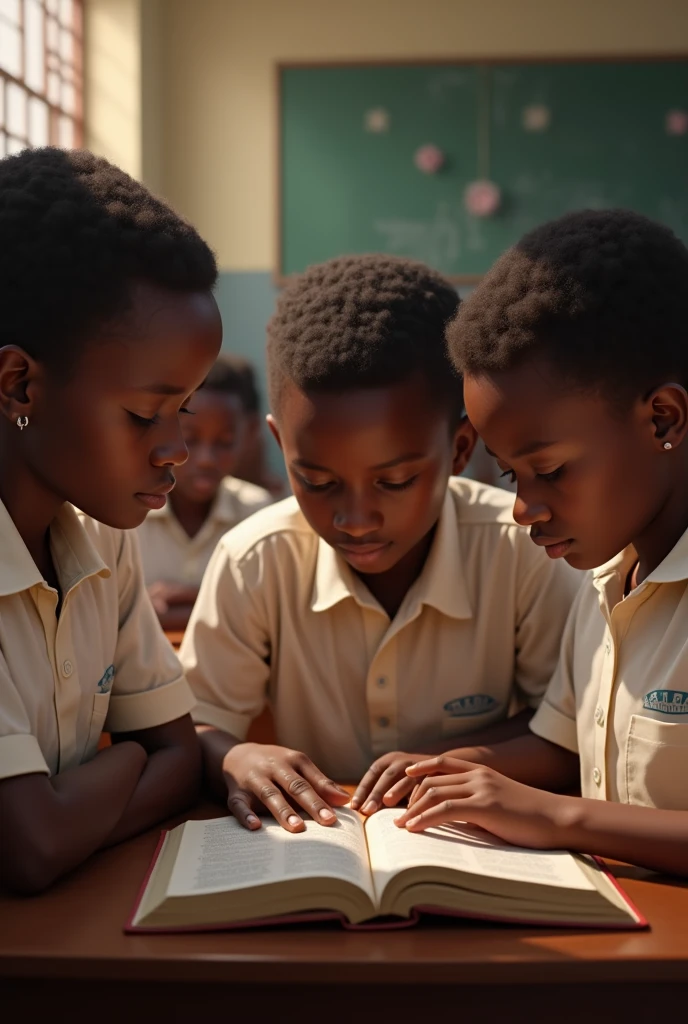Generate pictures of Nigeria secondary school students with Bible
