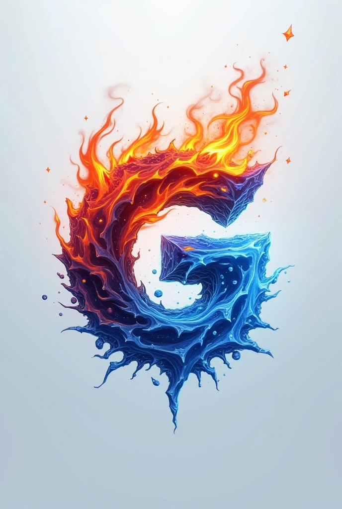 Logo for a multigaming twitch channel with the letter fire and ice