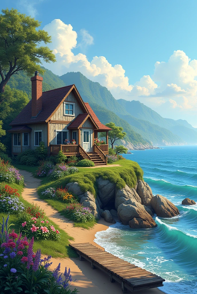 A small house by the sea
