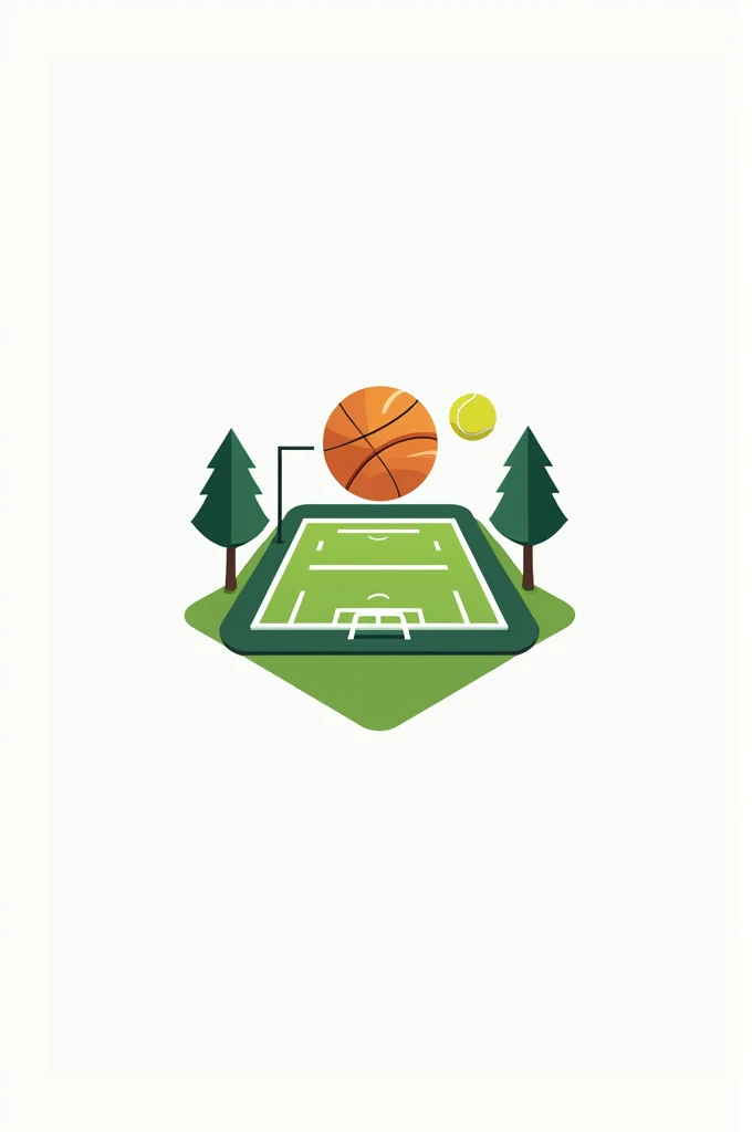 Logo of a football field, basketball and tennis unit
