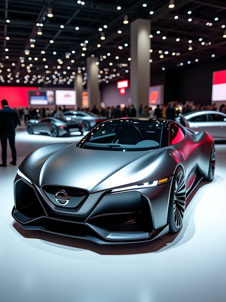 Nissan's concept car in auto expo, include hyper realism, hd, 4k.