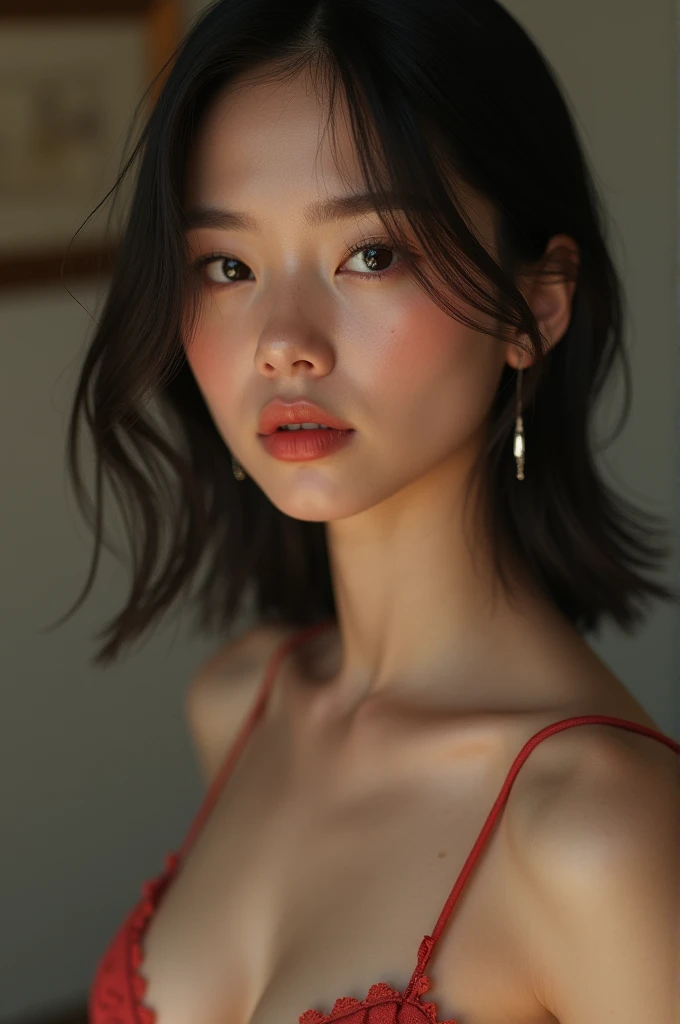 A girl with big nipples