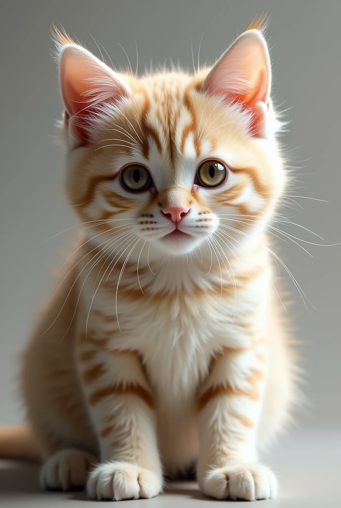 a 3D Side-by-side photo of a cat for viewing with cross eyes
