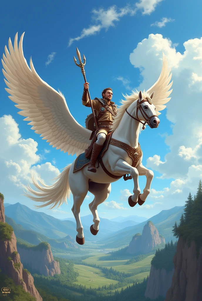 Pathfinder riding a pegasus