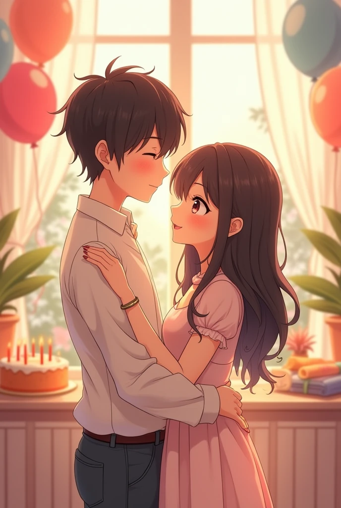 Cute anime couple goals for me boyfriend on his birthday wishing him
