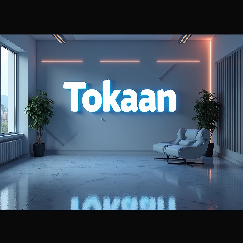 Make me a streamer background with Tokaan written on the wall