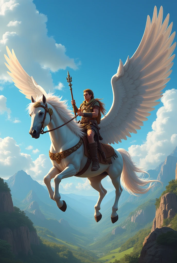 Pathfinder riding a pegasus