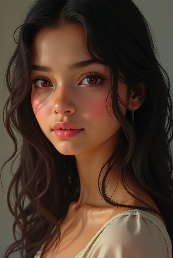Create a aesthetic picture of a girl which looks real but not a celebrity indian age under 17 which must not look like a ai picture