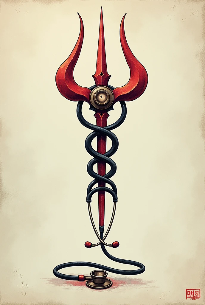 Ok. I'm an artist. I want to show my protest against the recent rape case of R G Kar hospital kolkata through my art. My idea is there will be a trishul, and the middle knife of the trishul there will hang a thetoscope that will indicate doctors. And be a little astistic.