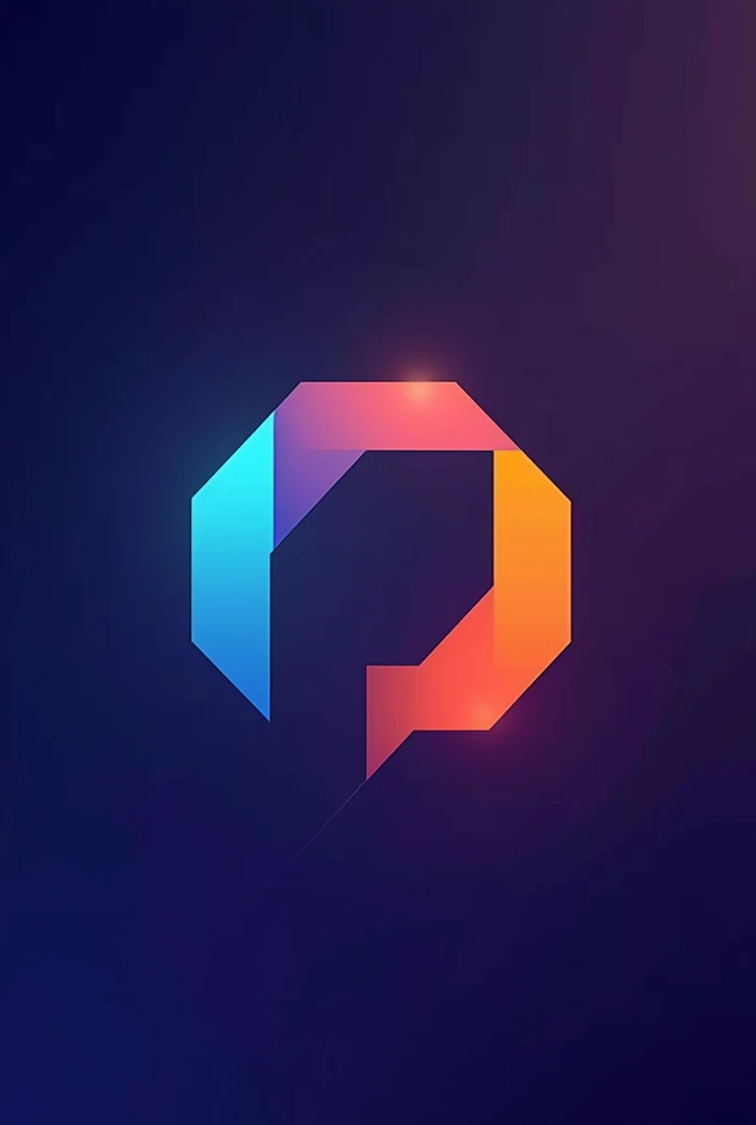 Logo for a company with a perfect point name that has blue orange and purple colors