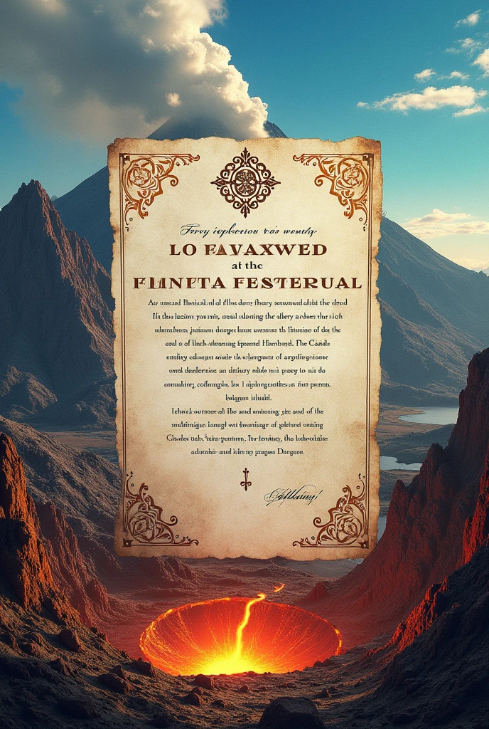 An invitation for a trip to calderas 