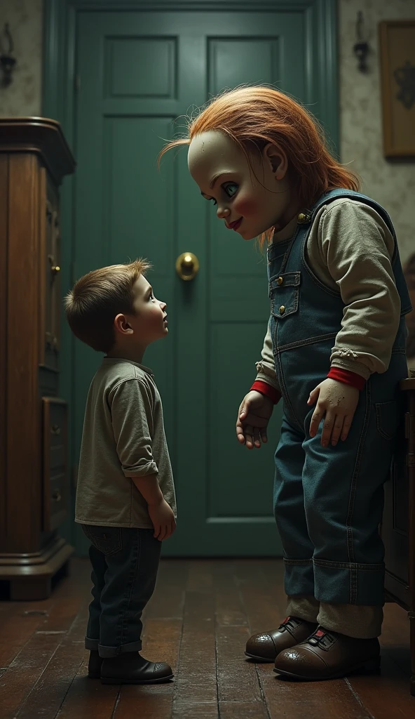 Gene Otto boy speaking with Robert the cursed doll