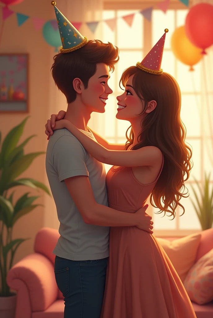 Cute couple goals for me boyfriend on his birthday wishing him with his crown birthday hat not on me give more couple vibes exactly like this but some others