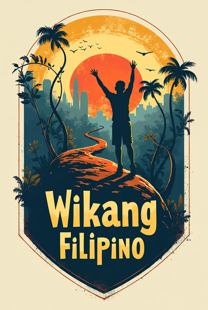 Make me a slogan that has no pictures or drawings just in a paper that the theme is about wikang mapagpalaya with 8-14 words with designs on it and make it Filipino language