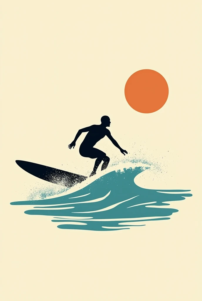 Simple radical surf beach design print
