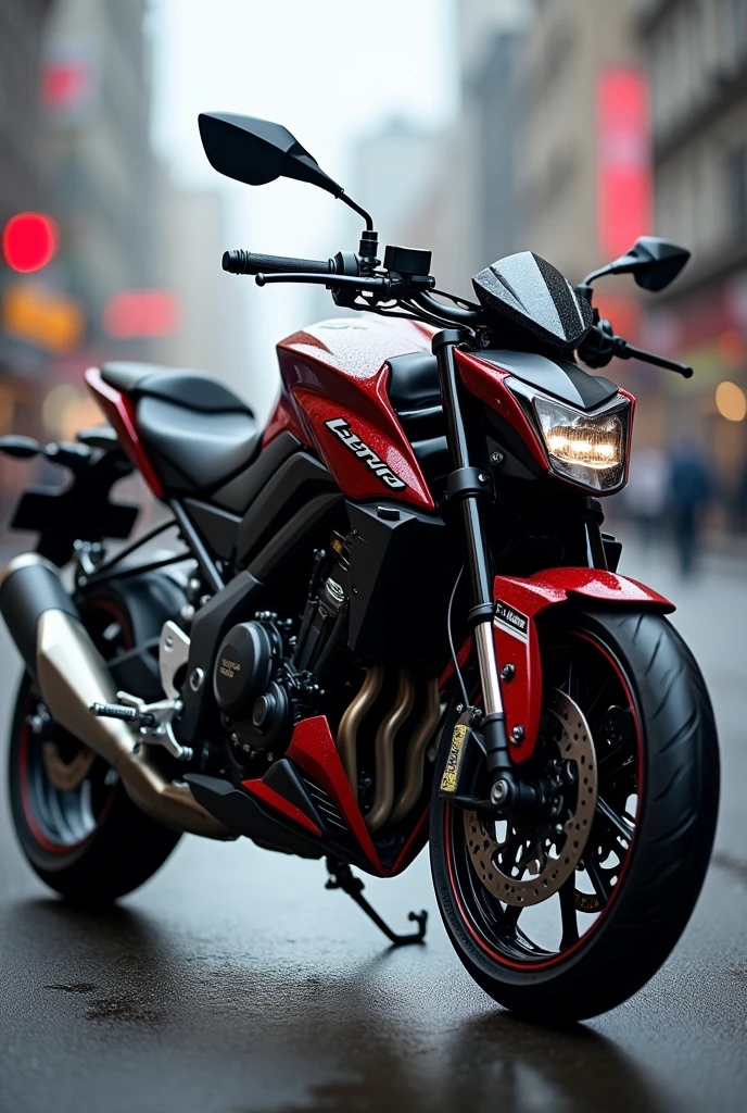 A Yamaha FZ motorcycle with the LABRITA logo 