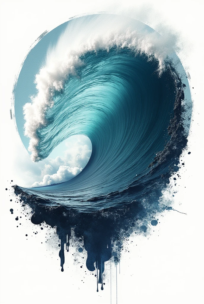 Simple radical surf design print
