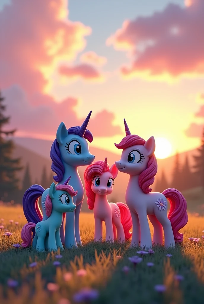 Dusk Shine Statue and Fluttershy Statue and Rainbow Dash Statue and Pinkie Pie Statue and Rarity Statue and Applejack Statue