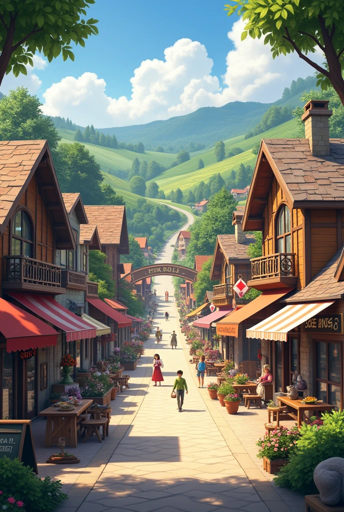 Real image of a shopping center in a rural area