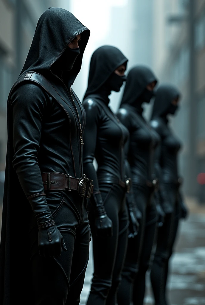 2 assassin and 3 female assassin in one pic in a row