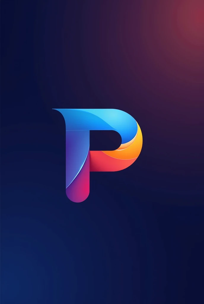 Logo for a company with a perfect point name that has blue orange and purple colors