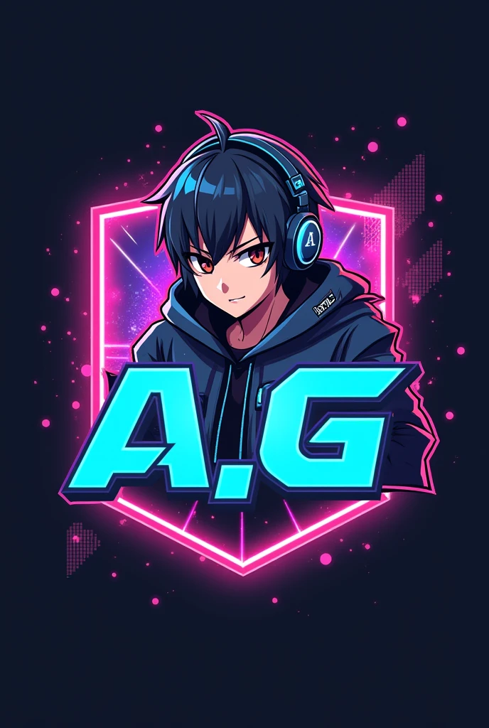 Anime esport logo with name *a_g*