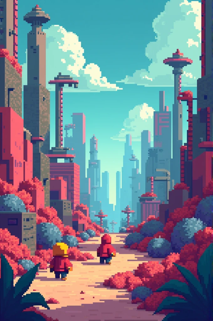 Pixelated characters
