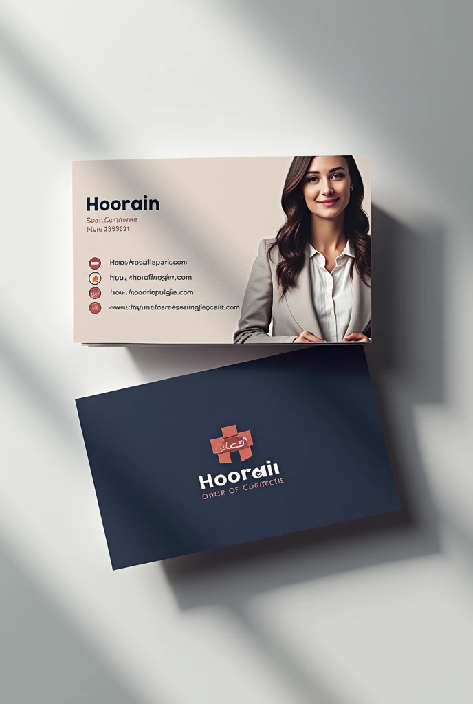 iting card of a company owner name is hoorain