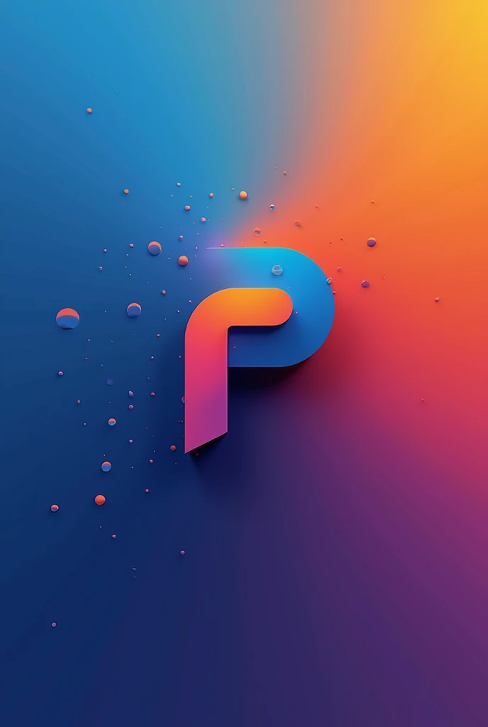 Logo for a company with a perfect point name that has blue orange and purple colors 