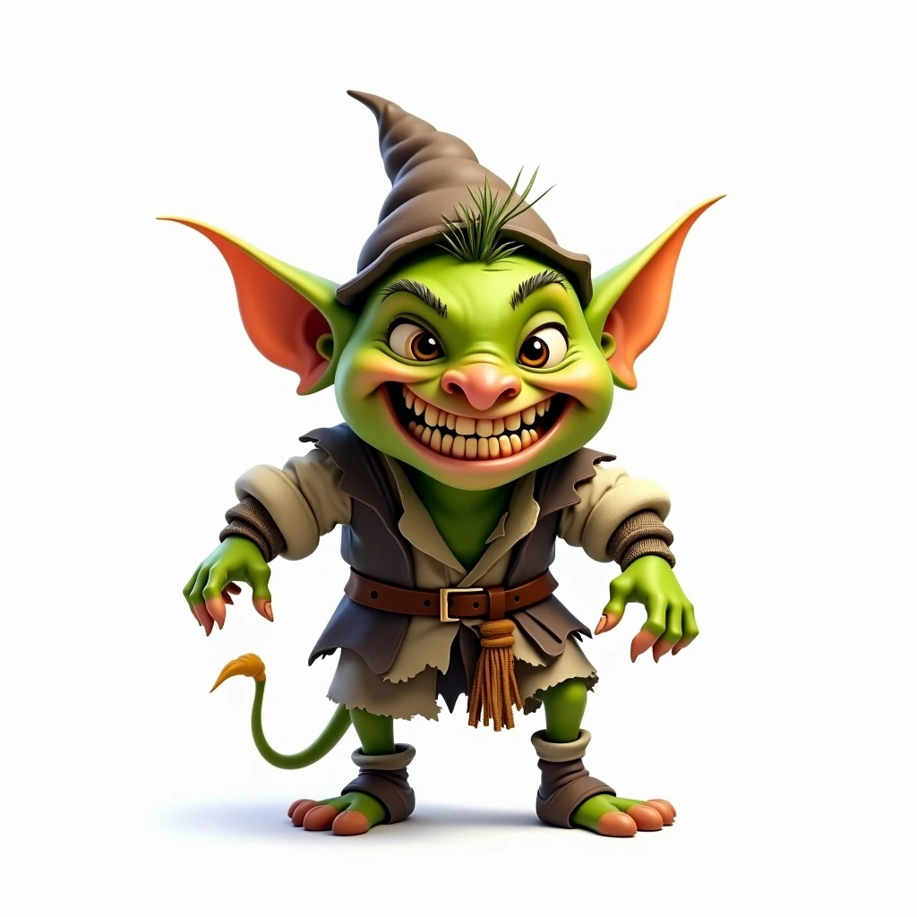goblin cartoon, fundo branco