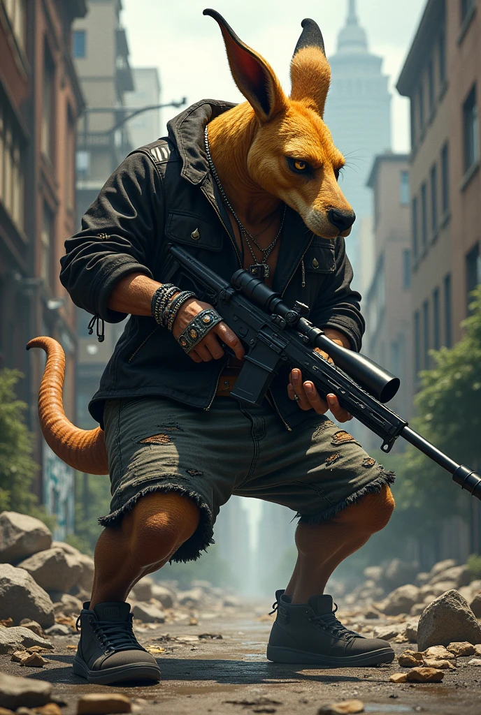 lap, (redneck mechanic), looking shocked, surprised, astonished, baffled, (German shepard:1.3), digitigrade, male, clothes, (junkyard), (transformation:1.2), on knees, ripped clothes, human, <lora:LoraTransformationMFBY_transformation:1>, highly detailed