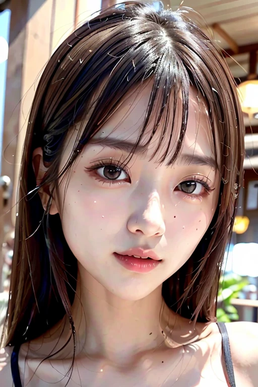 ((Japan women))、hightquality、Glossy glossy skin、((glistning skin))、Lush bust、((​masterpiece、top-quality、ultra-detailliert、Film Light、intricate-detail、hight resolution、ighly detailed))