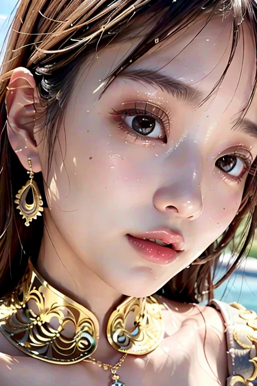 ((Japan women))、hightquality、Glossy glossy skin、((glistning skin))、Lush bust、((​masterpiece、top-quality、ultra-detailliert、Film Light、intricate-detail、hight resolution、ighly detailed))