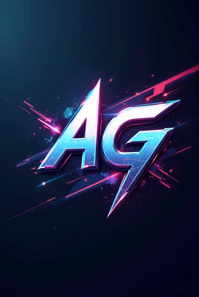 Cool anime esport logo with name *AG*