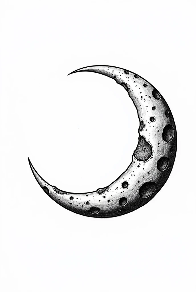 Black and white moon coloring page 