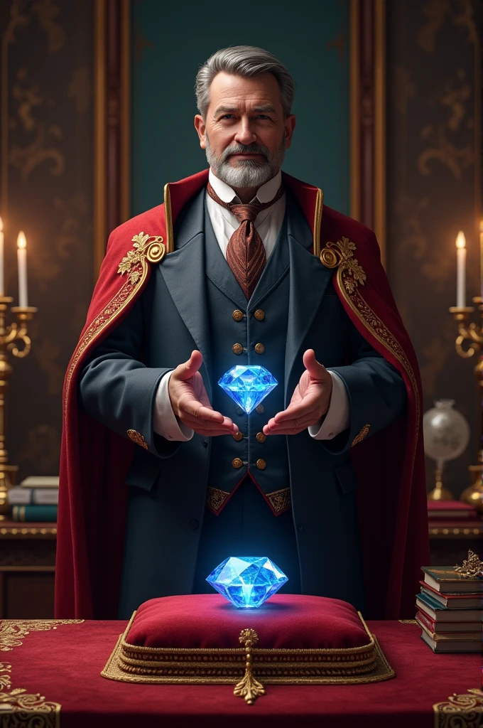 I wanted an image of a merchant selling the blue hope diamond