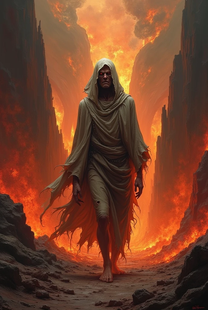 the sinner arriving in hell