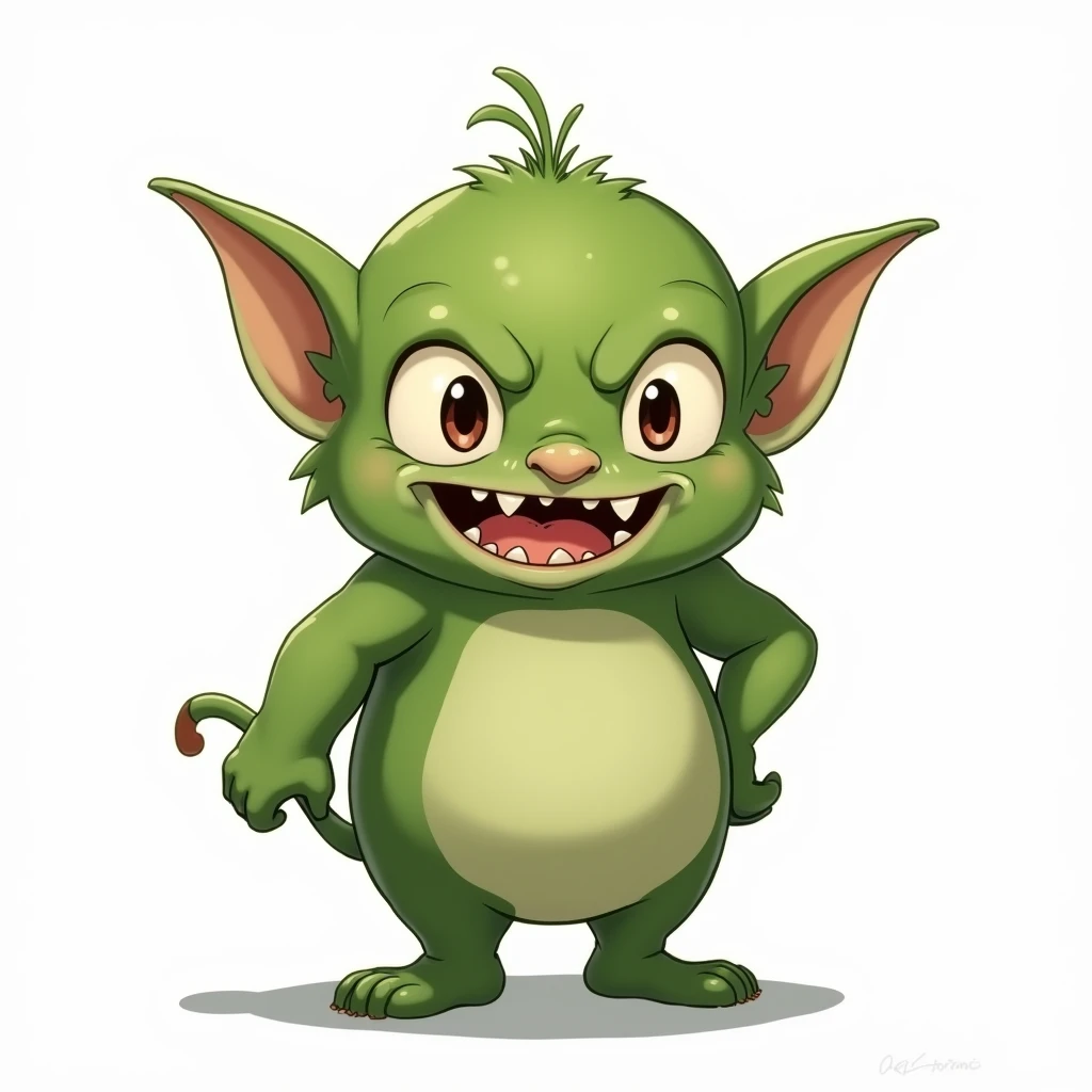 goblin drawn by akira toriyama, white background