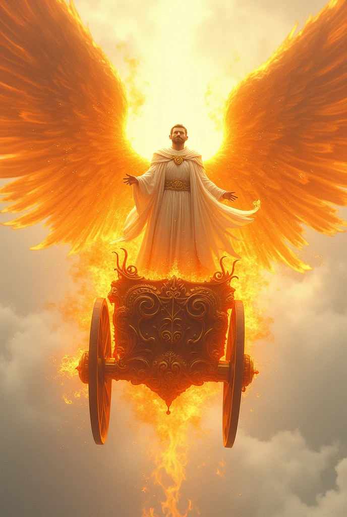 Elias chariot of fire white background