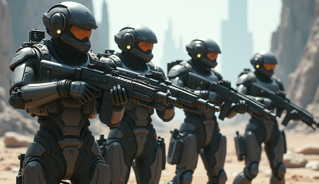 (The picture has high-tech weapons from science fiction)