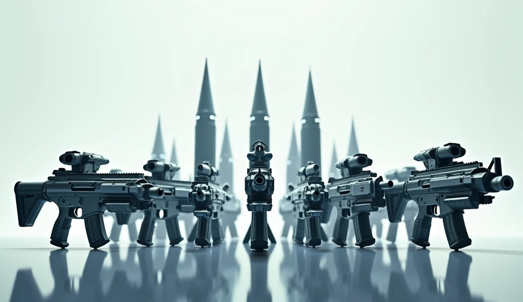 (The picture shows modern high-tech weapons)