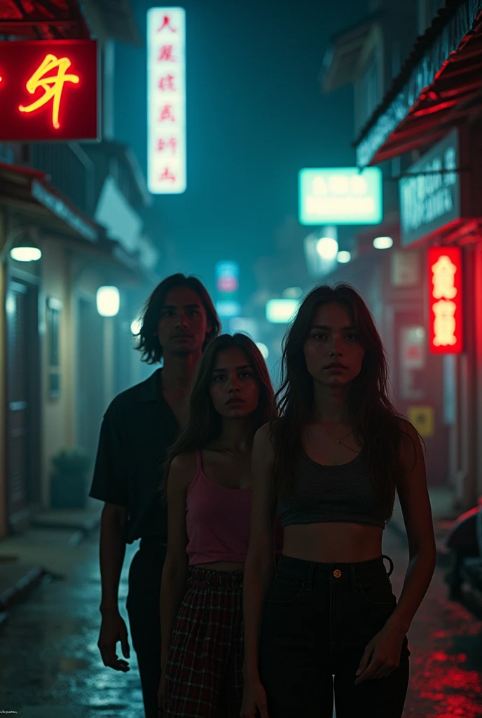 Genre image from the movie stranger things With the lighting and color of the style picture from the movie​ stranger​ things Typical of the split in Thailand in the 90s'