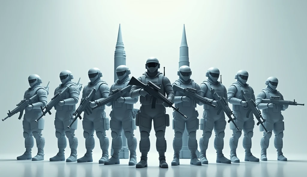 (The picture shows modern high-tech weapons)